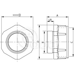 Adapter do gwintu, M32/M40, poliamidowy, 324075