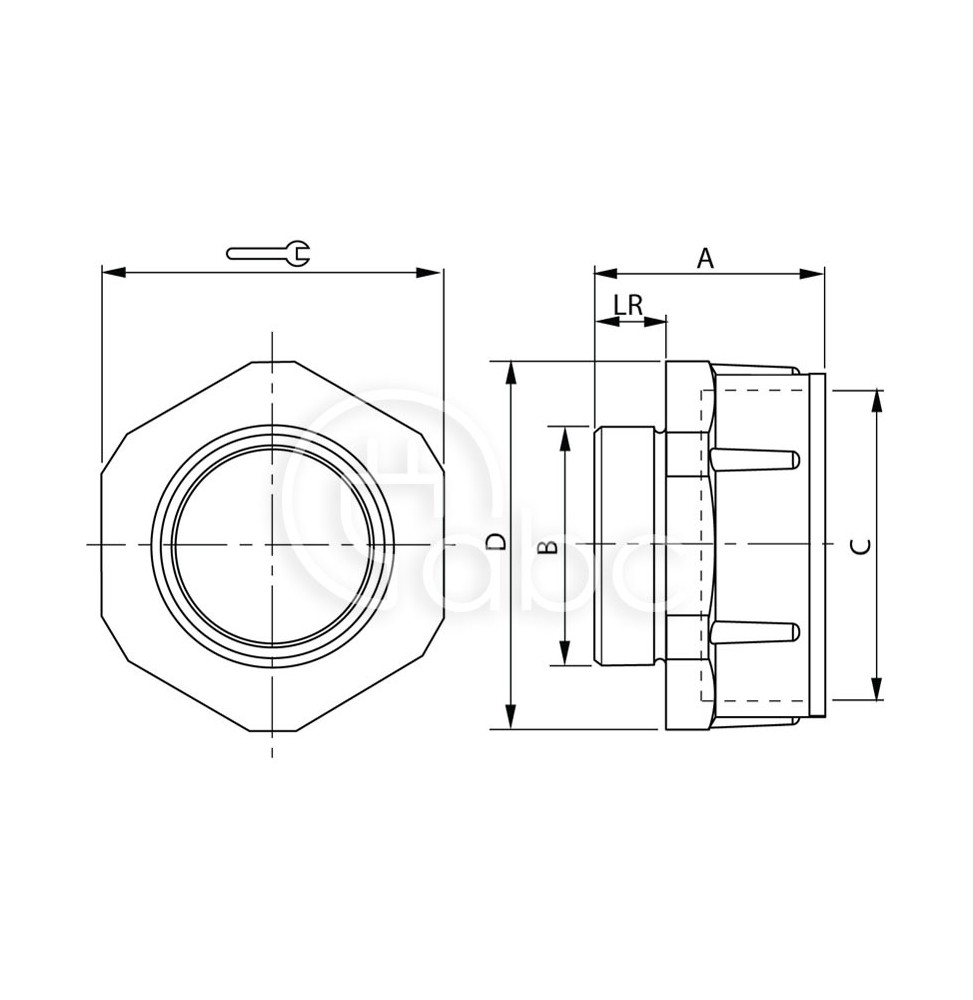 Adapter do gwintu, PG9/PG11, poliamidowy, 091170