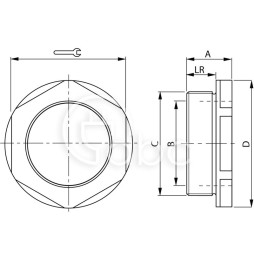 Reduktor gwintu, M50/M40, poliamidowy, 475040