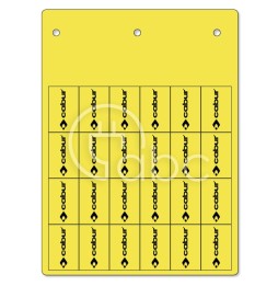 Tabliczka do uchwytów, 18x27 mm, PVC, żółty (200 szt.), TAP2718Y