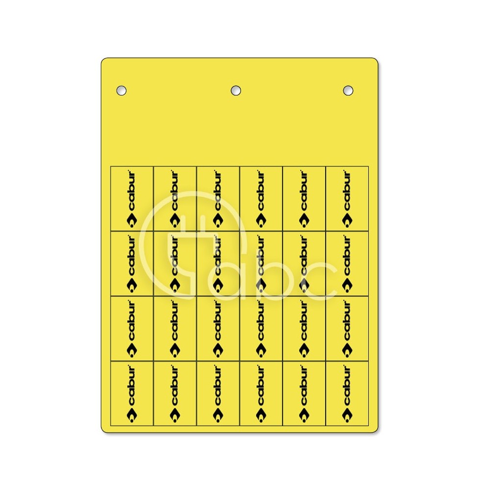 Tabliczka do uchwytów, 18x27 mm, PVC, żółty (200 szt.), TAP2718Y