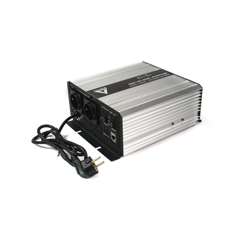 Zasilacz awaryjny (UPS + AVR) 12V UPS-1200SR Sinus 1200W/600W 12V/230V