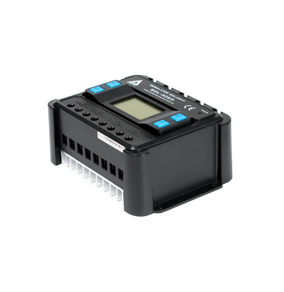 Solarny regulator ładowania PWM SOL-30ED 12/24 - 30A (wyświetlacz LCD)