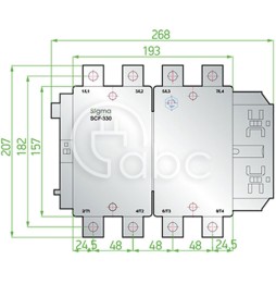 Stycznik 330 A 160 kW 4P 230 V AC 2Z+2R SCF330230