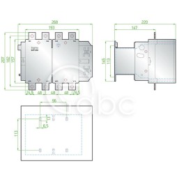 Stycznik 330 A 160 kW 4P 230 V AC 2Z+2R SCF330230