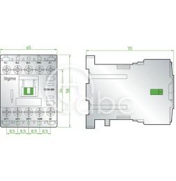 Ministycznik 6 A 2,2 kW 3P 24 V DC 1R SDM0601024