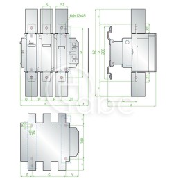 Stycznik 800 A 400 kW 3P 230 V AC 2Z+2R SCG800230