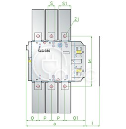 Stycznik 185 A 90 kW 3P 230 V AC 2Z+2R SCG185230