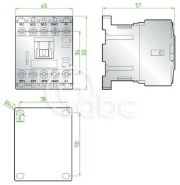 Ministycznik 12 A 5,5 kW 3P 230 V AC 1Z SCM1210230