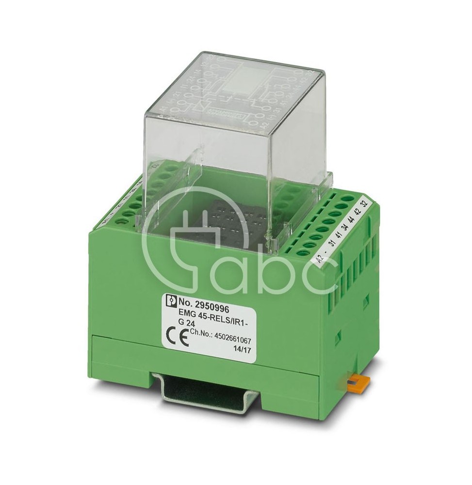 Gniazdo do przekaźnika serii REL-MR/OPT montaż na szynie DIN 4P 24 V DC 6 A 2950996