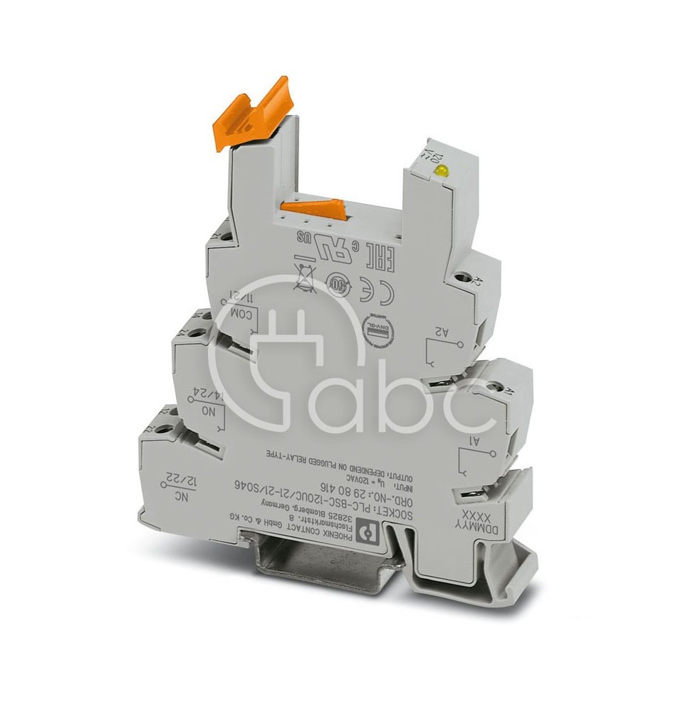 Gniazdo do przekaźnika serii REL-MR/OPT montaż na szynie DIN 2P 120 V AC/DC 6 A 2980416