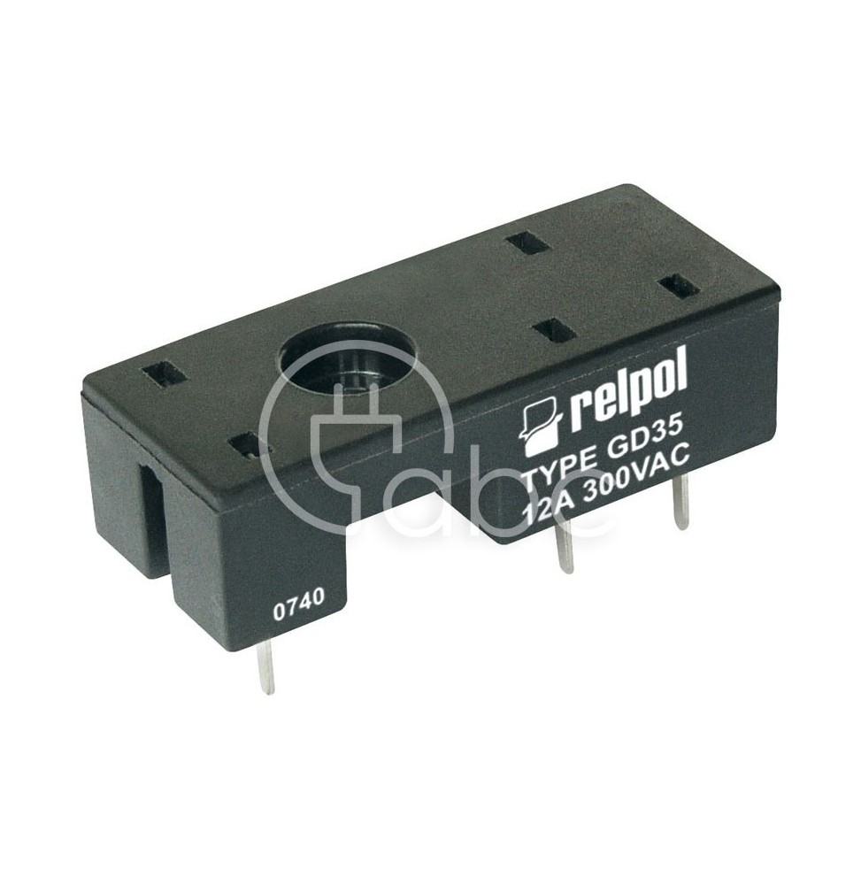 Gniazdo do przekaźnika serii RM87N montaż do lutowania 1P 300 V AC 12 A GD35 2613509