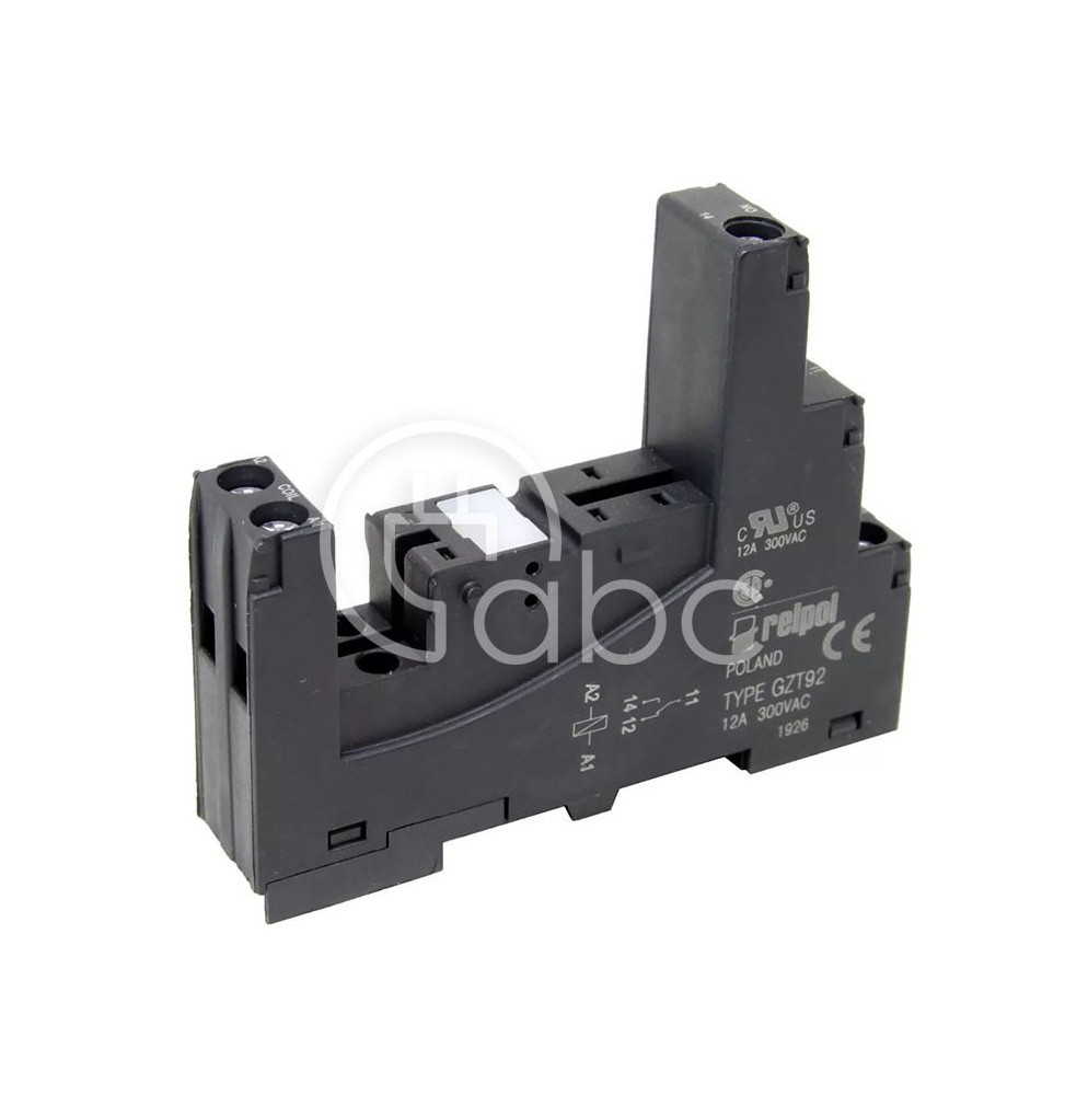 Gniazdo do przekaźnika serii RM87N montaż na szynie DIN na panel 1P 300 V AC 12 A GZT92 852580