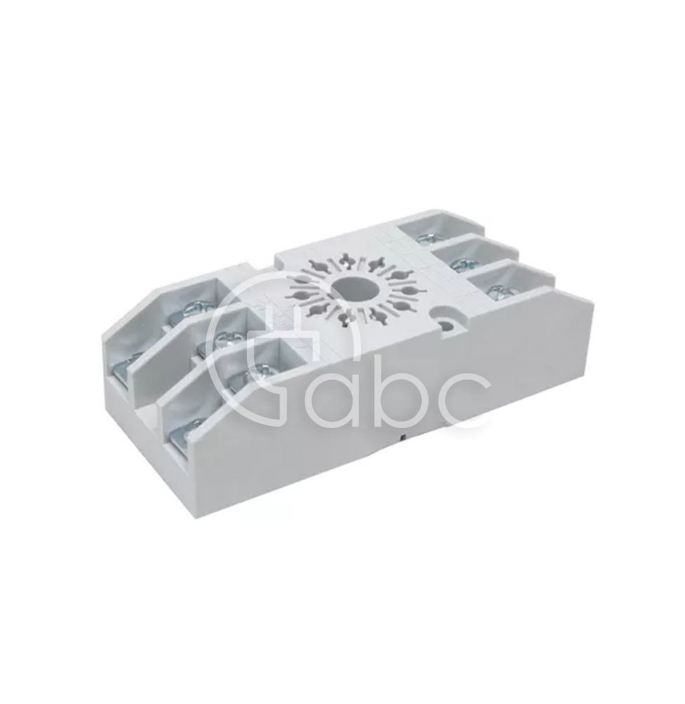 Gniazdo do przekaźnika serii R15 montaż na panel 3P 250 V AC 10 A GZ11 592017