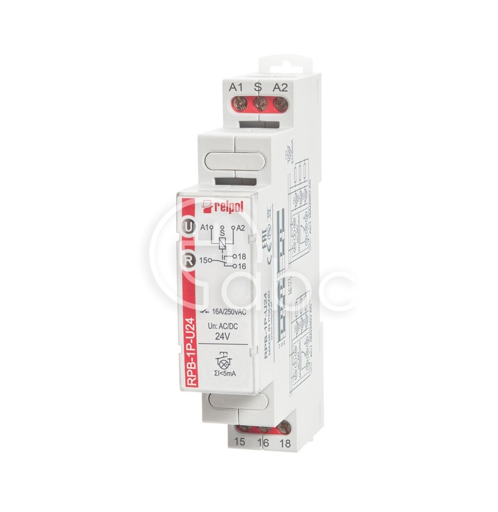 Przekaźnik bistabilny 24 V AC/DC 16 A RPB-1P-U24