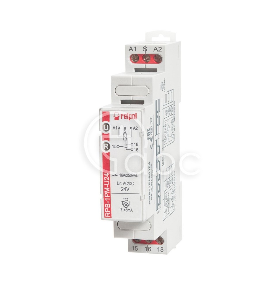 Przekaźnik bistabilny 24 V AC/DC 16 A RPB-1PM-U24
