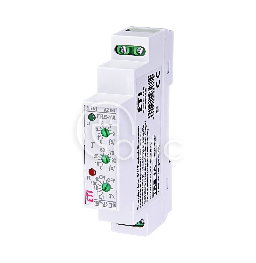 Przekaźnik czasowy 1P 230 V AC 1 s-10000 s 16 A 1-funkcyjny TRE-1A
