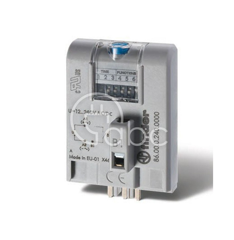 Przekaźnik czasowy 12-240 V AC/DC 0,05 s-100 h wielofunkcyjny 86.00.0.240.0000T