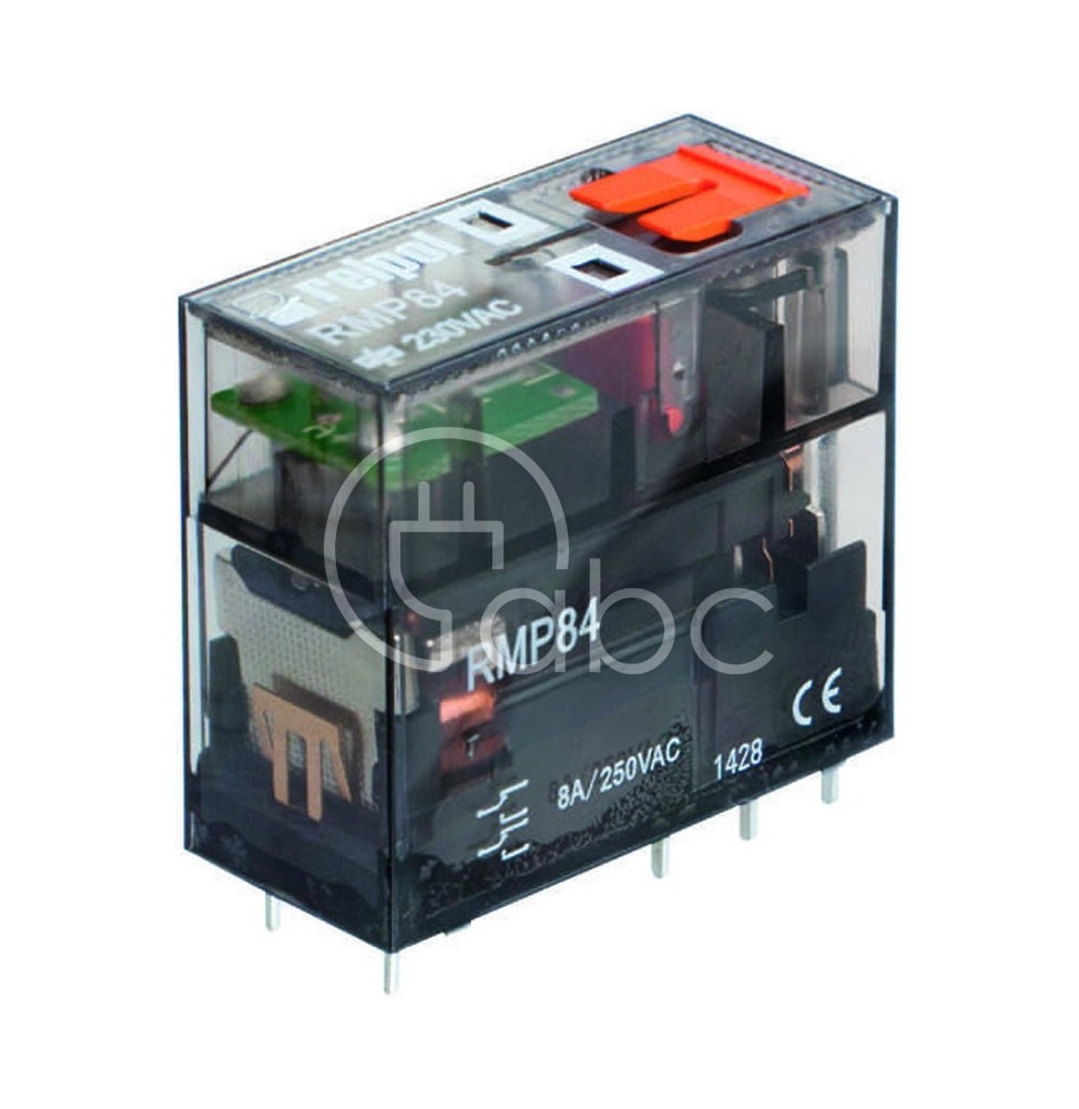 Przekaźnik miniaturowy serii RMP84 2P 24 V DC 8 A RMP84-2012-25-1024-WT