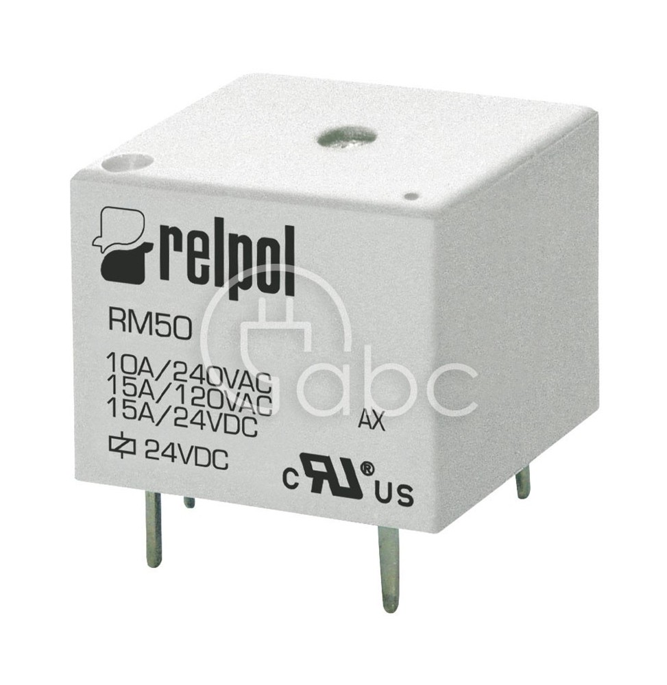 Przekaźnik miniaturowy serii RM50 1Z 240 V AC 24 V DC 15 A RM50-3021-85-1024