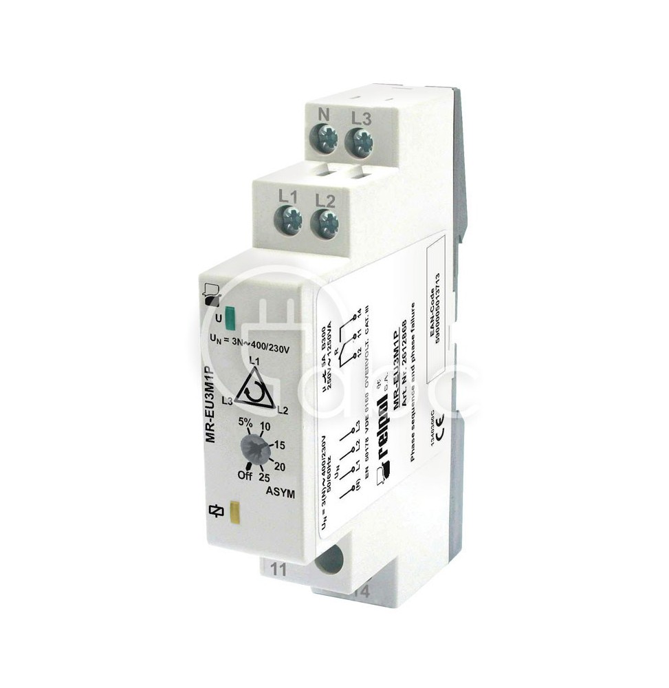Przekaźnik nadzorczy kolejności i asymetrii faz 1P 230/400 V AC 5 A MR-EU3M1P 2612868