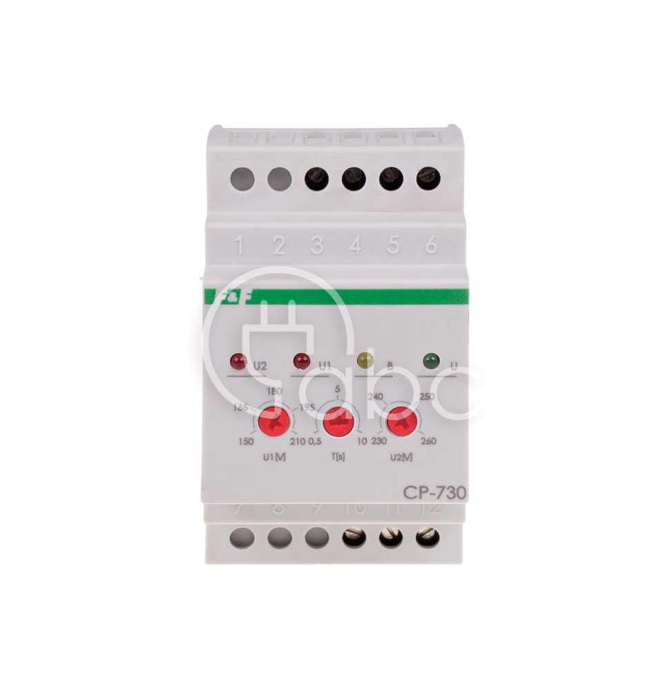 Przekaźnik nadzorczy napięcia 3-fazowy serii CP 1P 50-450 V 10 A CP-730
