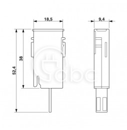 Wtyk z ochroną przed przepięciami CTM 2X1-180DC-GS-P 2838623
