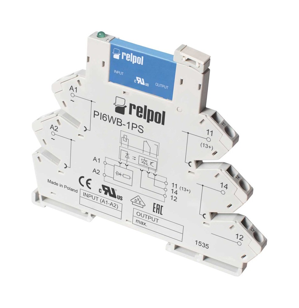 Przekaźnik interfejsowy serii PIR6WB 1P 60 V DC 6 A PIR6WB-1PS-60VDC-R 857488