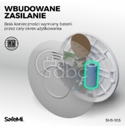 Czujnik Dymu ze zintegrowaną baterią SafeMi SHS-10S