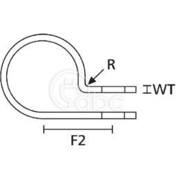Plastikowa obejma P-Clip PA66HS 5 mm, kolor czarny