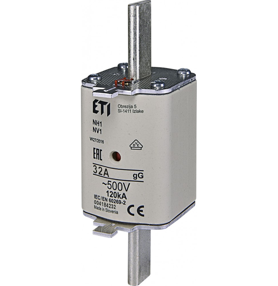 Wkładka bezpiecznikowa NH1 gG 32A/500V 004184232