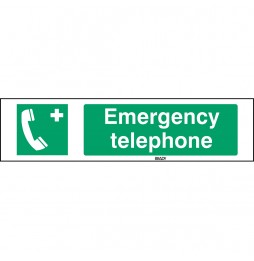 Znak bezpieczeństwa ISO – Telefon alarmowy, STEN E004-297X74-PP-CRD/1