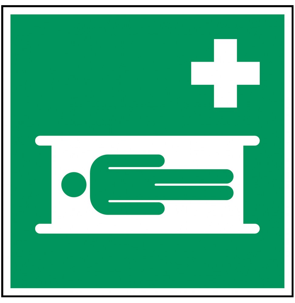 Znak bezpieczeństwa ISO – Nosze, PIC E013-315X315-PP-CRD/1
