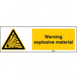 Znak ISO 7010 – Ostrzeżenie przed niebezpieczeństwem wybuchu, STEN W002-600X200-PE-CRD/1