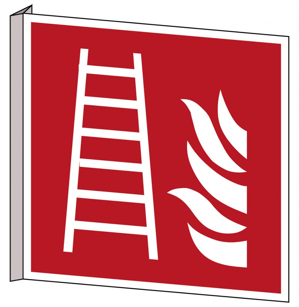 Znak bezpieczeństwa ISO – Drabina pożarowa, PIC F003-318X318-BIPVC/1