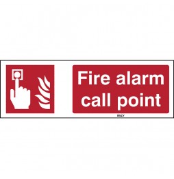 Znak ISO 7010 – Alarm pożarowy, STEN F005-150X50-PE-CRD/1