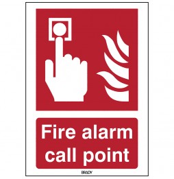 Znak ISO 7010 – Alarm pożarowy, STEN F005-148X210-PP-CRD/1