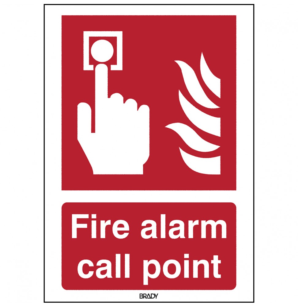 Znak ISO 7010 – Alarm pożarowy, STEN F005-210X297-PP-CRD/1