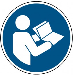 Znak bezpieczeństwa ISO – Przeczytaj instrukcję obsługi, PIC M002-DIA 100-PE-CRD/1