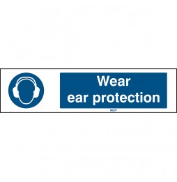 Znak ISO 7010 – Nakaz stosowania ochrony słuchu, STEN M003-297X74-PP-CRD/1