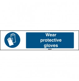 Znak ISO 7010 – Nakaz stosowania ochrony rąk, STEN M009-297X74-PE-CRD/1