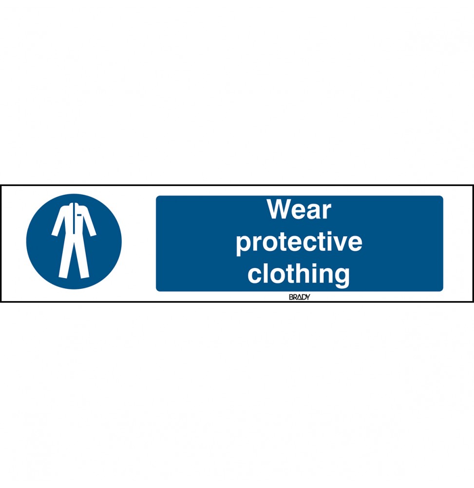 Znak ISO 7010 – Nakaz stosowania odzieży ochronnej, STEN M010-297X74-PE-CRD/1