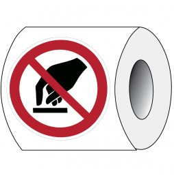 Znak bezpieczeństwa ISO – Nie dotykać (250szt.), PIC P010-DIA 050-PE-ROLL/1