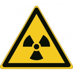 Znak bezpieczeństwa ISO – Uwaga, materiał radioaktywny lub promieniowanie jon…, PIC W003-TRI 315-AL-CRD/1