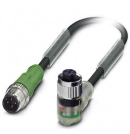 Kabel czujnika/urządzenia wykonawczego - SAC-4P-M12MS/3,0-PVC/M12FR-3L - 1415625