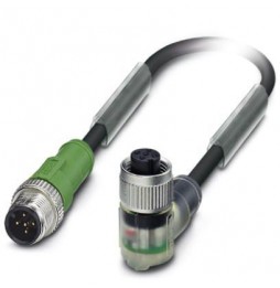 Kabel czujnika/urządzenia wykonawczego - SAC-5P-M12MS/0,6-PVC/M12FR-3L - 1415704