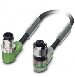 Kabel czujnika/urządzenia wykonawczego - SAC-4P-M12MR/0,3-PUR/M12FR-3L - 1668755